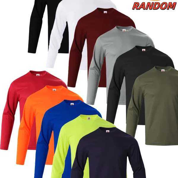 6-piece men's quick drying long sleeved T-shirt