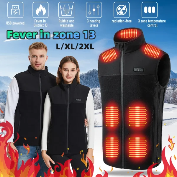 Heated Vest Zones